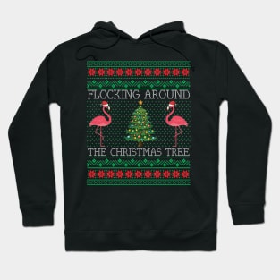 Funny Christmas Flamingo Ugly Christmas Sweater Hoodie